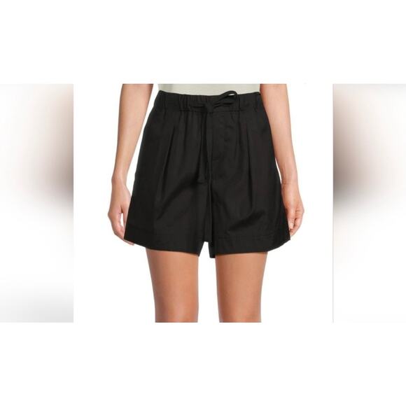 Vince Pleated Drawstring Elastic Waist Classic Shorts Black XS - Picture 1 of 6
